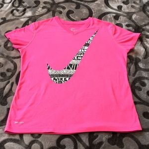 Youth XL Girls cut Nike dri fit v neck t shirt